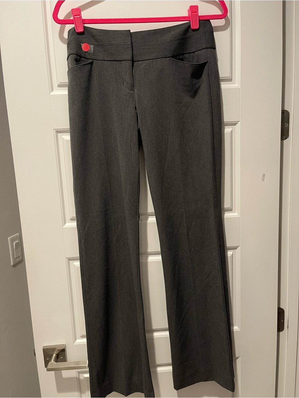 Express Women's Dark Gray Wide-Leg Dress Pants